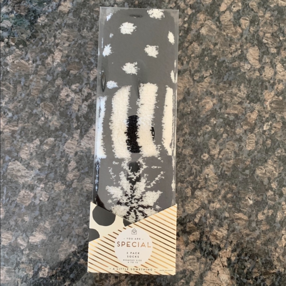 A Little Something 3-pack Fuzzy socks. New in Box